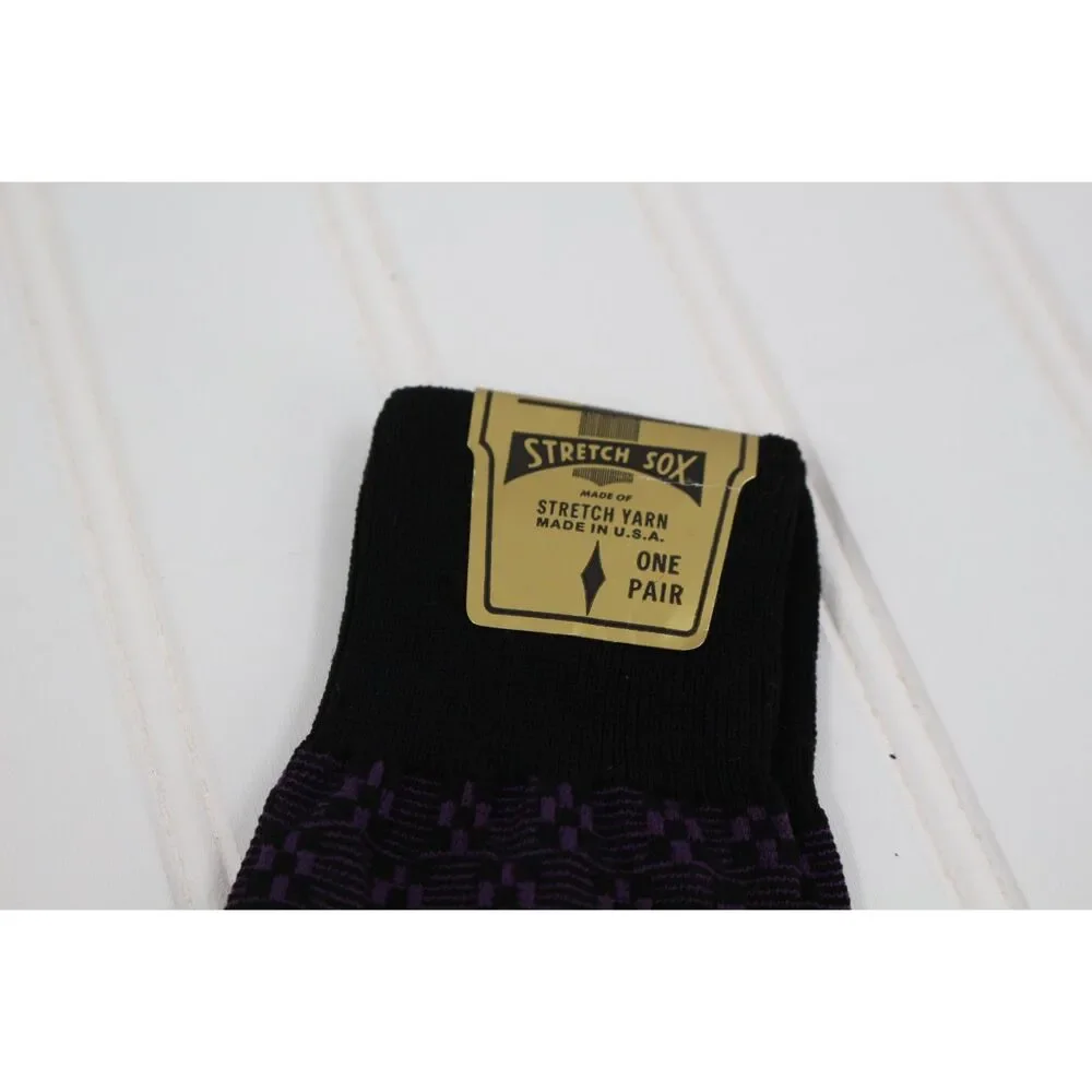 Vintage Stretch Sox Deadstock Made in USA Purple Trouser Socks